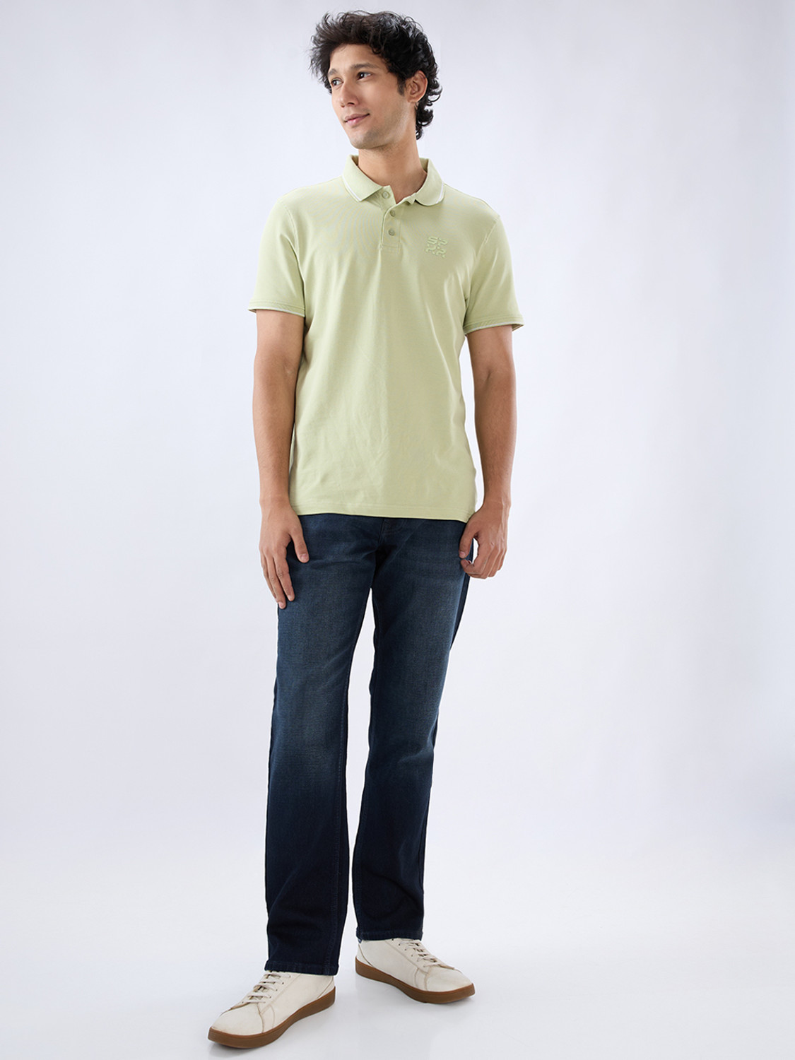 Image of Spykar Relaxed Fit Men Black Jeans