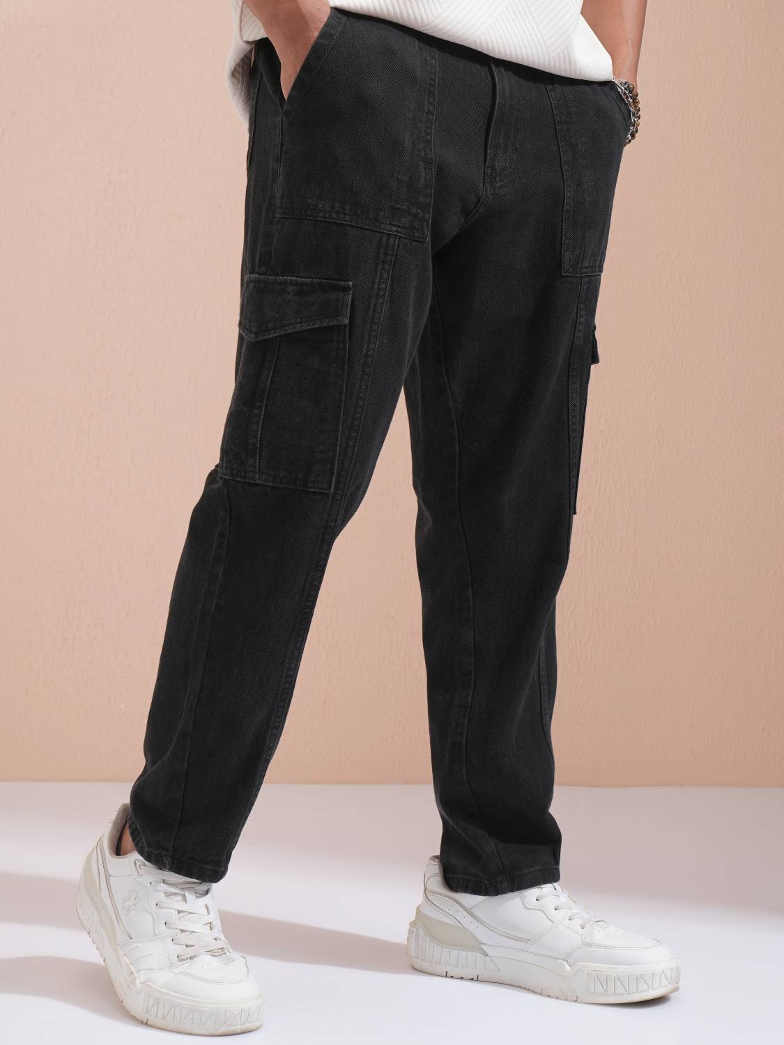 HIGHLANDER Tapered Fit Men Black Jeans - Image 5