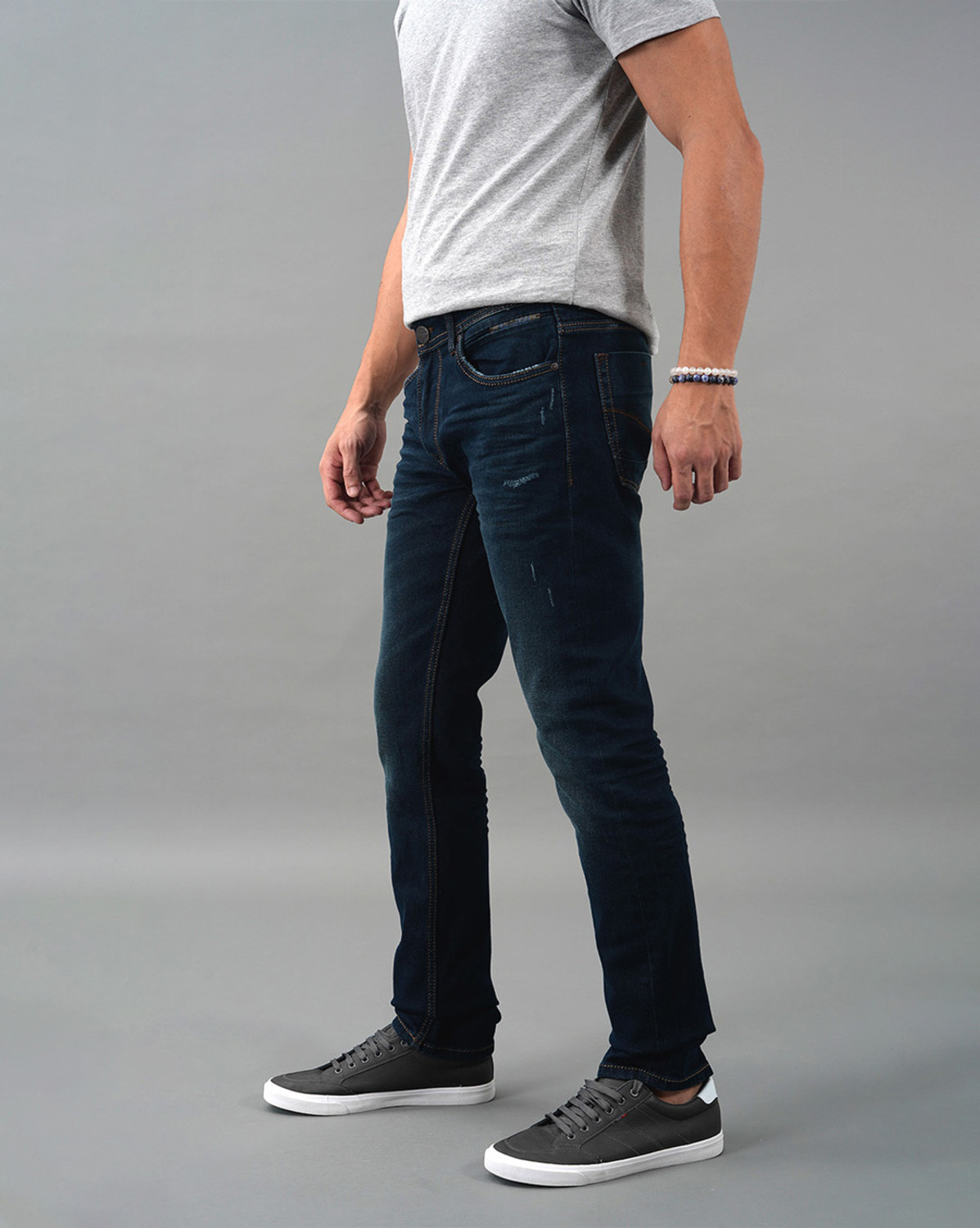 Image of ROOKIES Slim Men Dark Blue Jeans