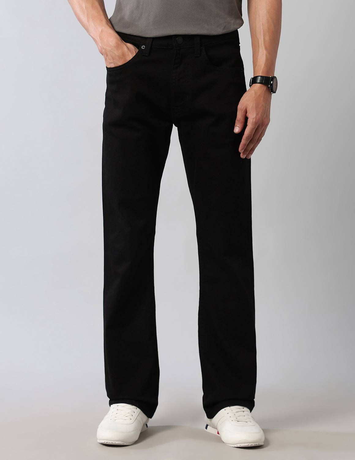 U.S. Polo Assn. Denim Co. Boot-Leg Men Black Jeans
