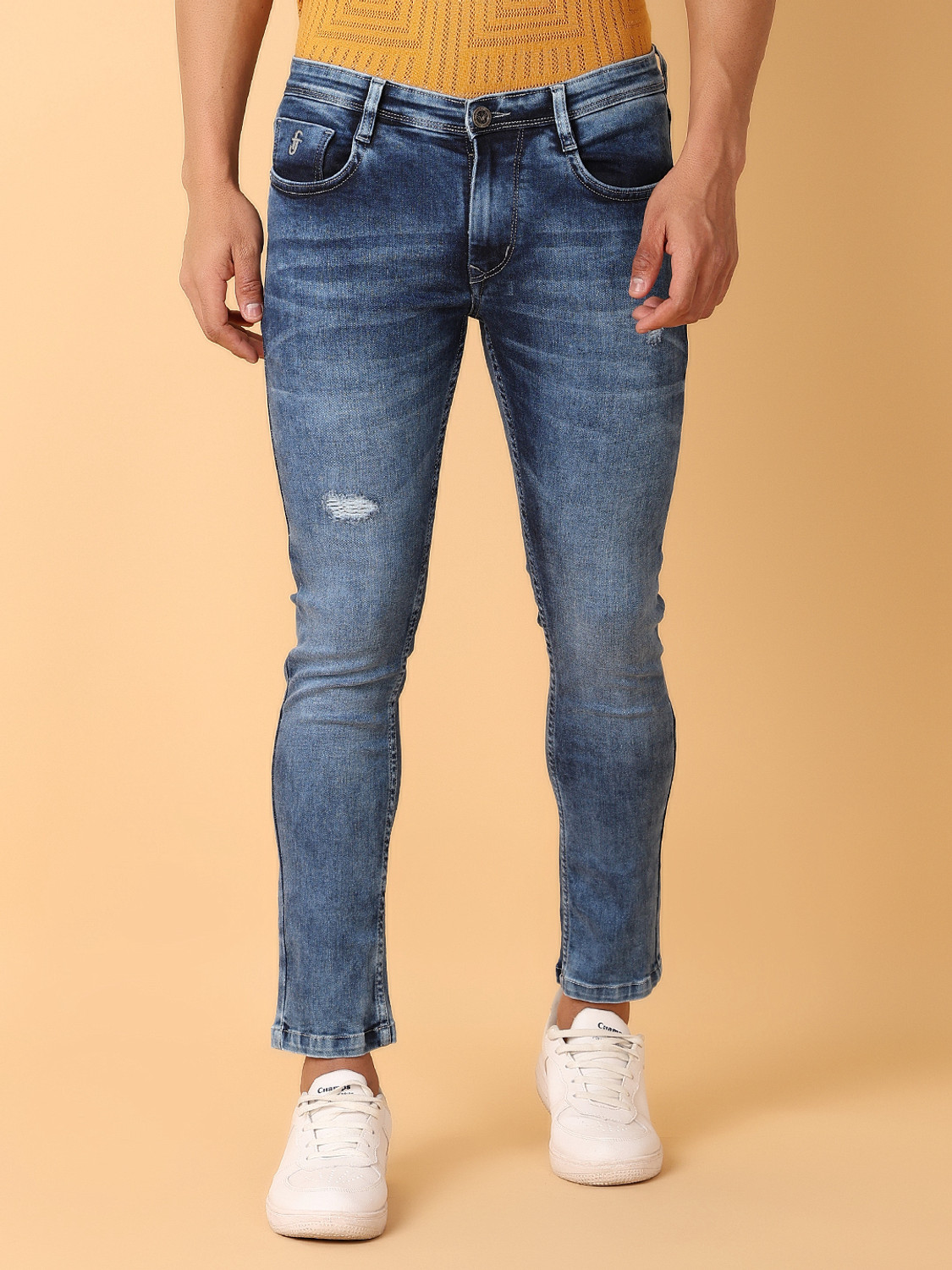 Image of V-MART Skinny Men Blue Jeans