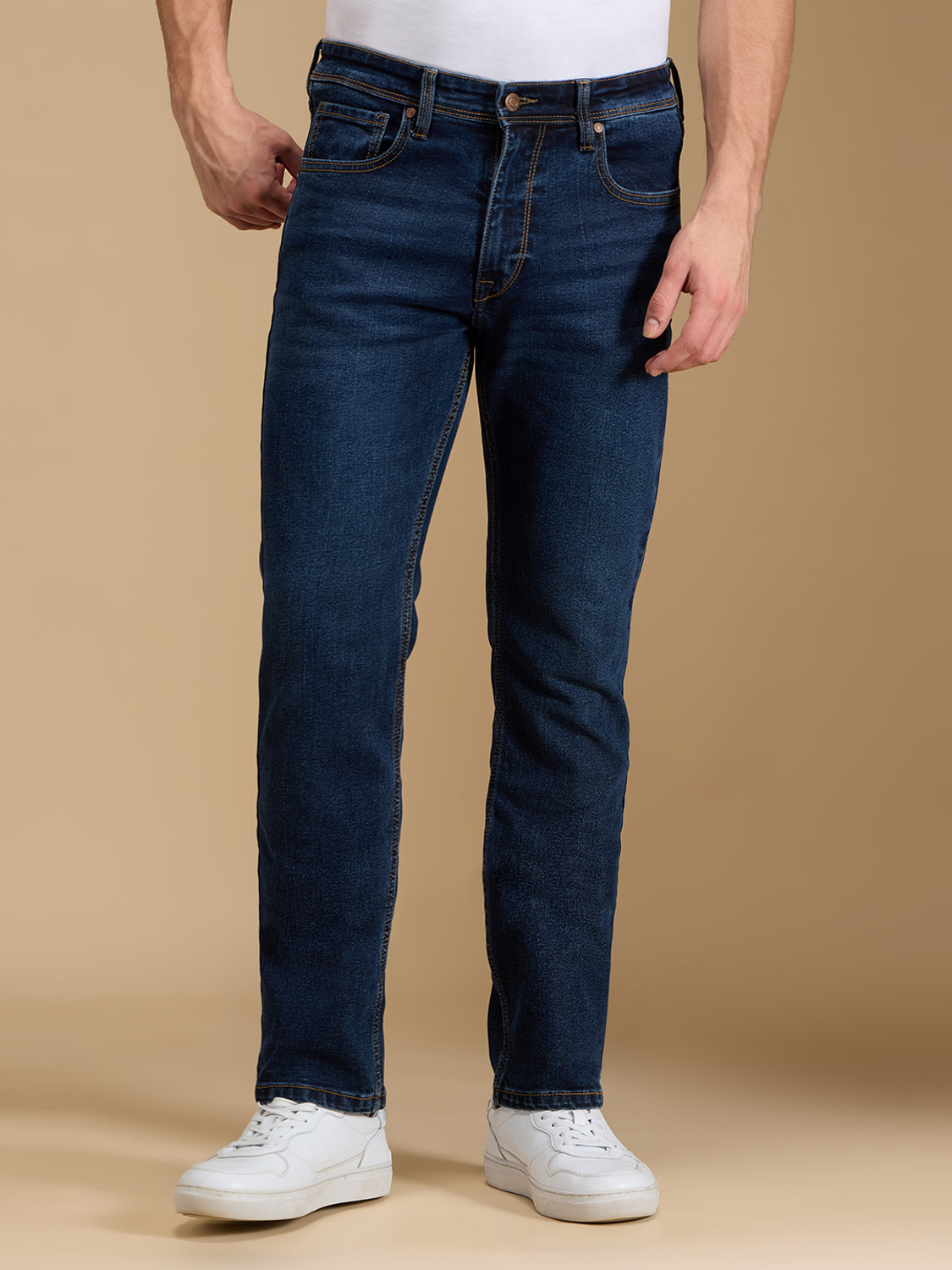 Image of Pepe Jeans Straight Fit Men Dark Blue Jeans