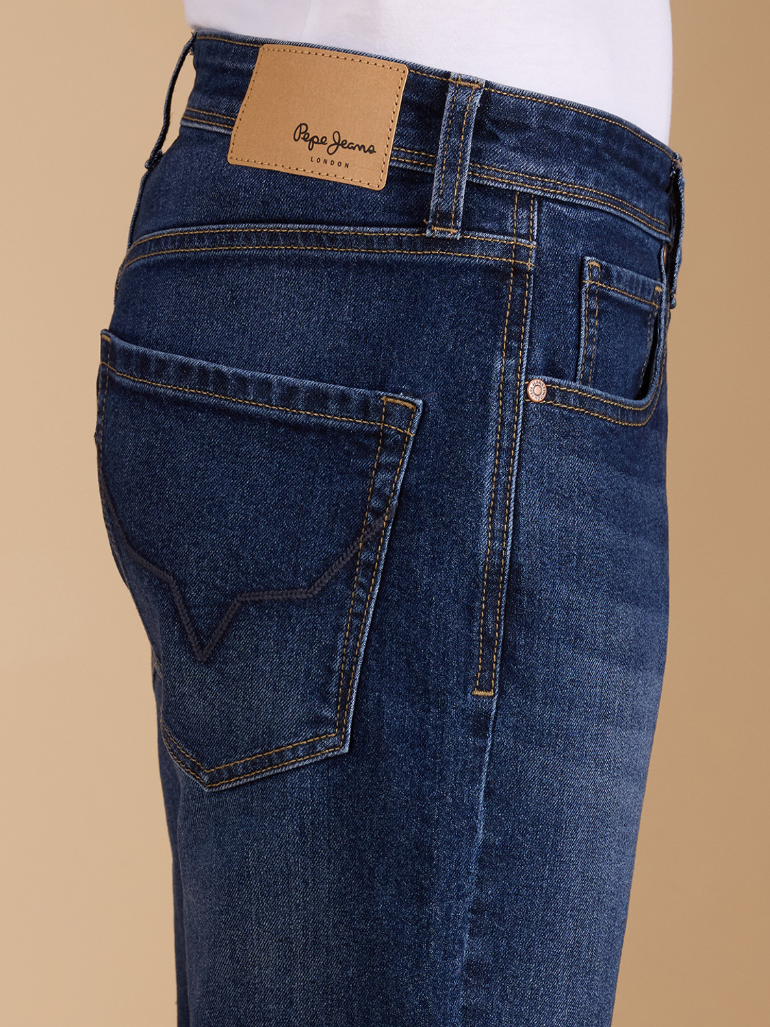 Image of Pepe Jeans Straight Fit Men Dark Blue Jeans