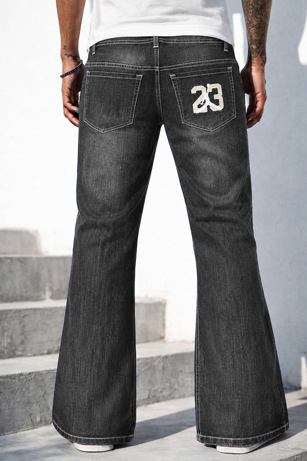 Plus91 Boot-Leg Men Grey Jeans - Image 2