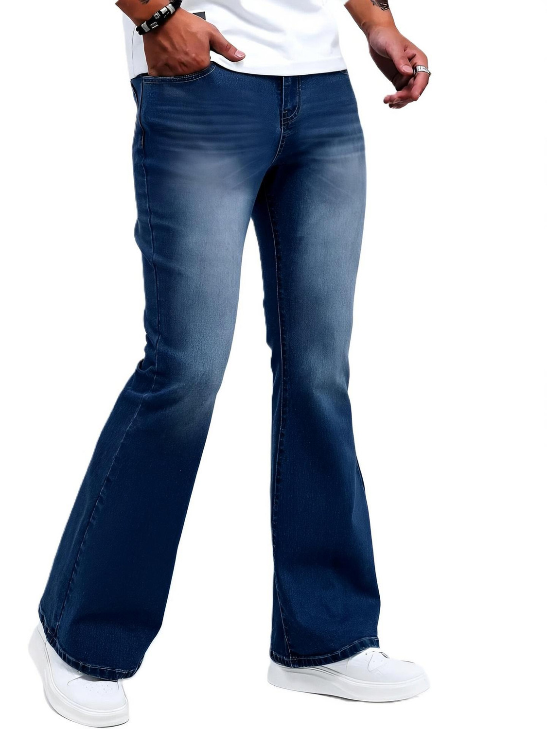 BEN MARTIN Boot-Leg Men Dark Blue Jeans