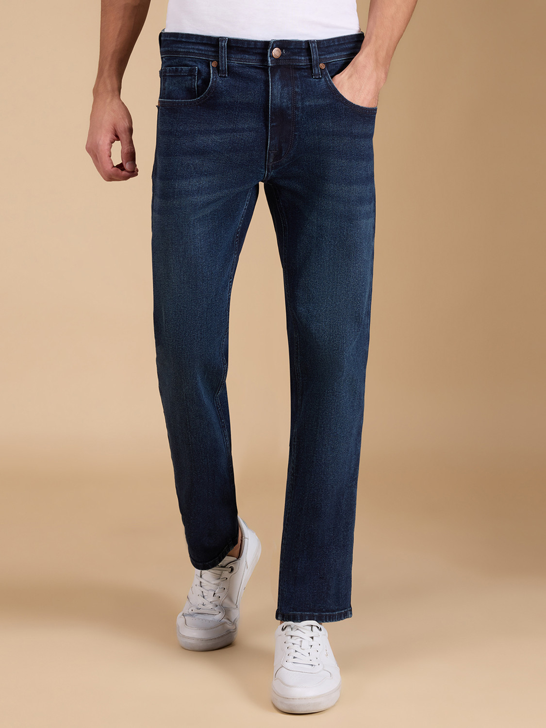 Image of Pepe Jeans Straight Fit Men Dark Blue Jeans