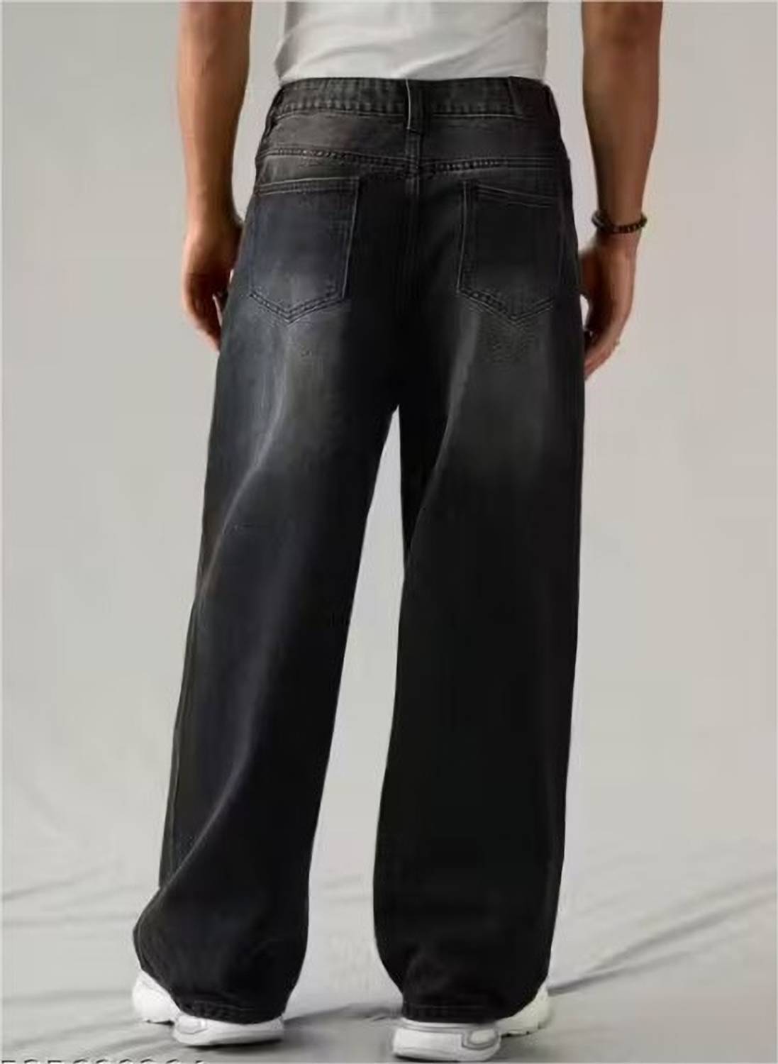 ujas Baggy Fit Men Black Jeans - Image 2