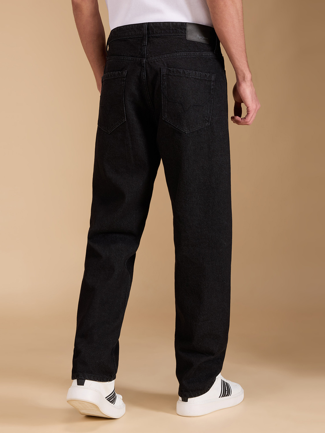 Image of Pepe Jeans Relaxed Fit Men Black Jeans