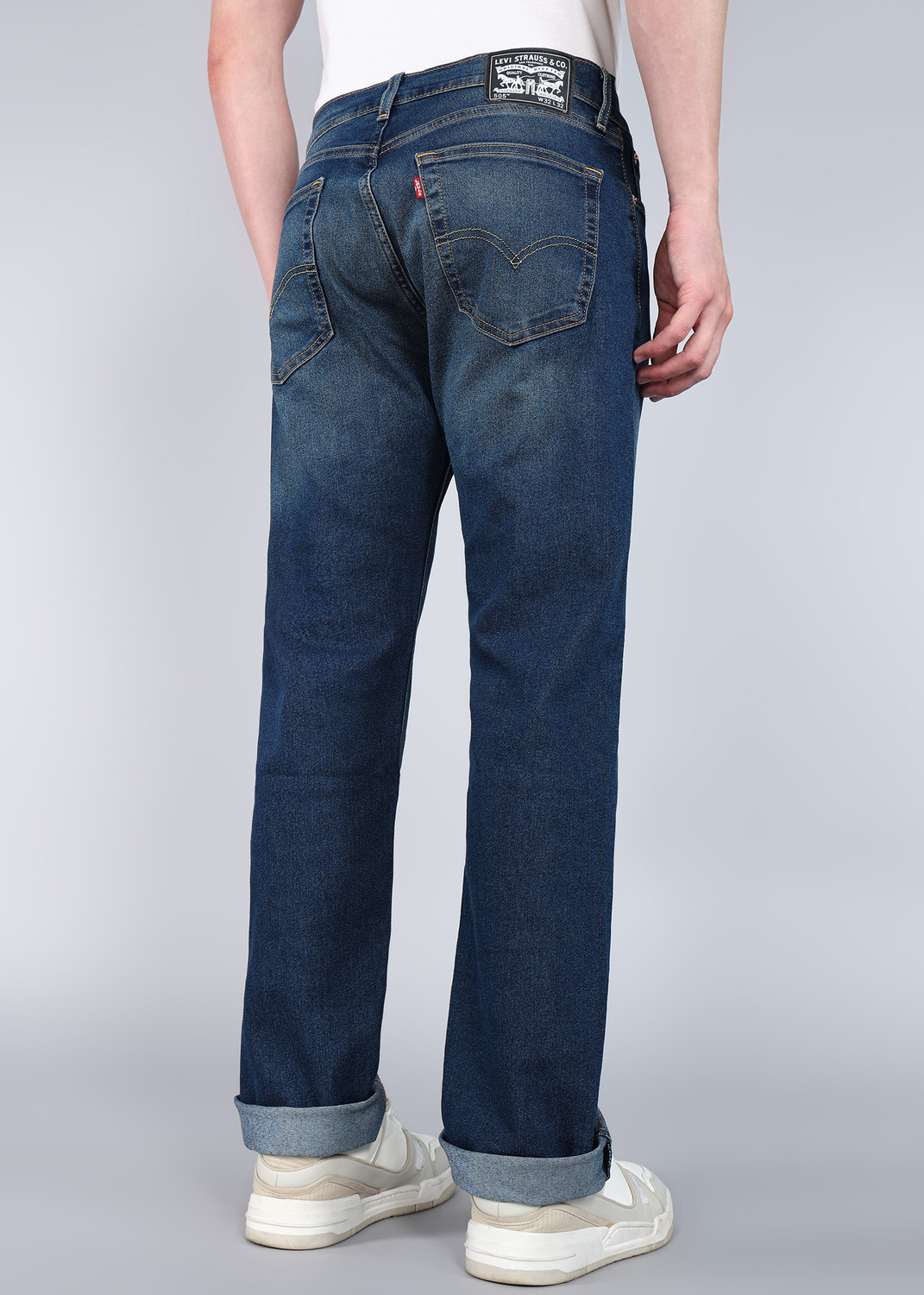 Image of LEVI'S Straight Fit Men Dark Blue Jeans