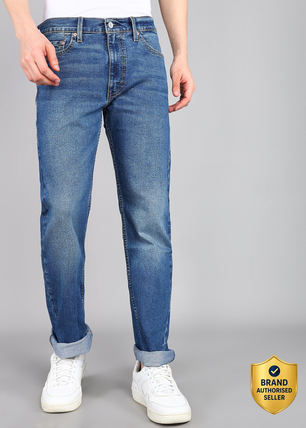 Image of LEVI'S 505 Straight Fit Men Blue Jeans