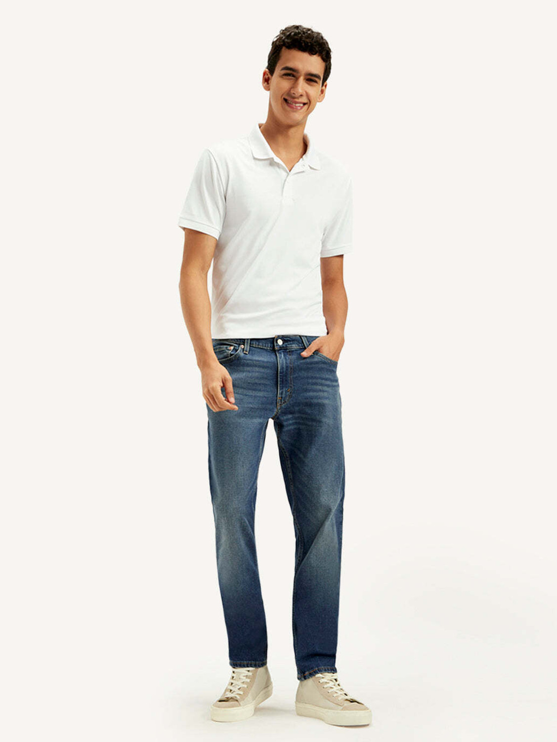 Image of LEVI'S Men Slim Mid Rise Blue Jeans