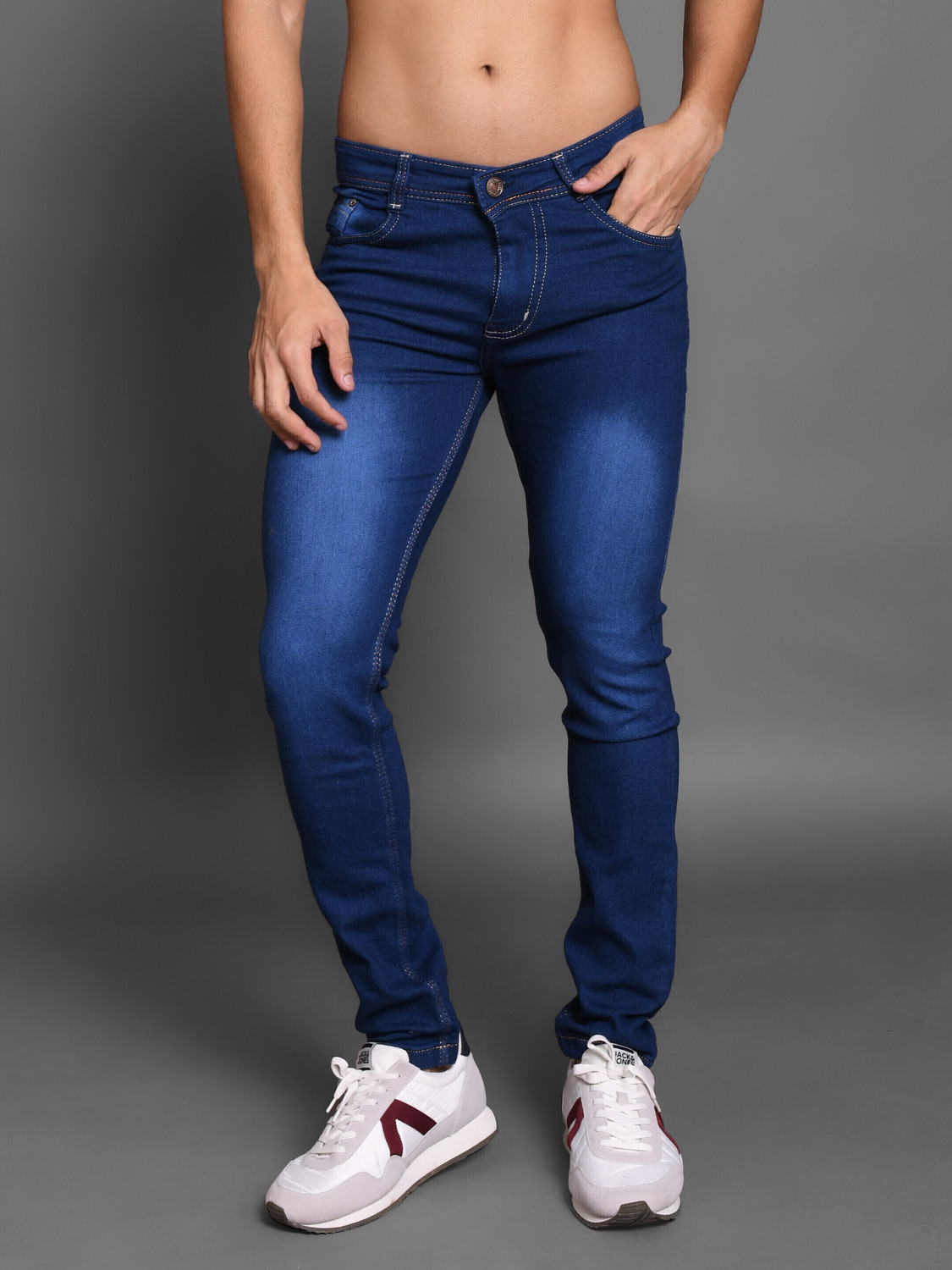 Image of Lzard Regular Men Dark Blue Jeans