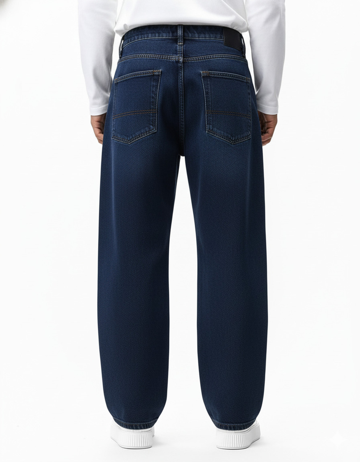 Image of St Shoppy Men Loose Fit Mid Rise Blue Jeans