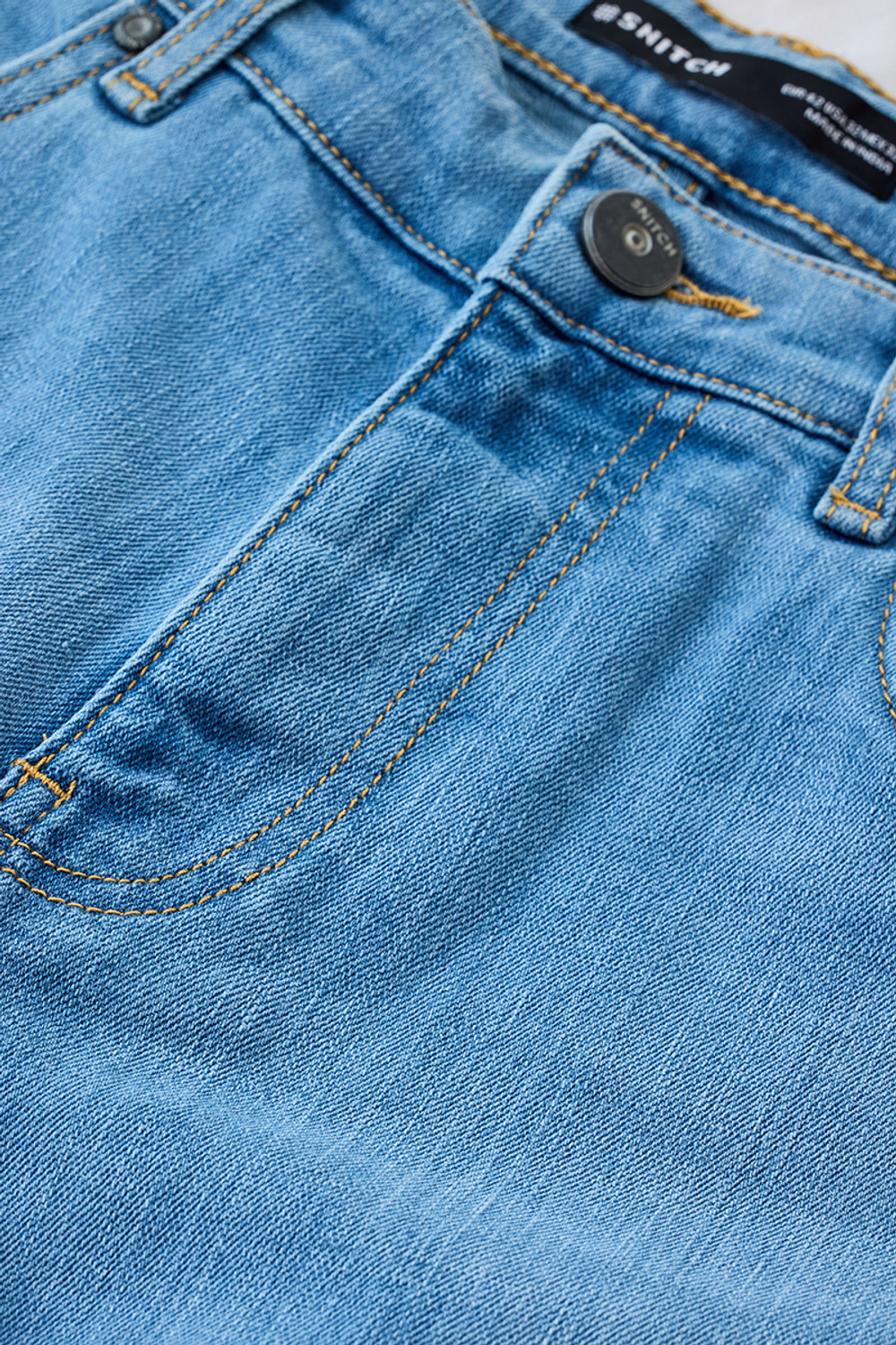Image of Snitch Straight Fit Men Light Blue Jeans