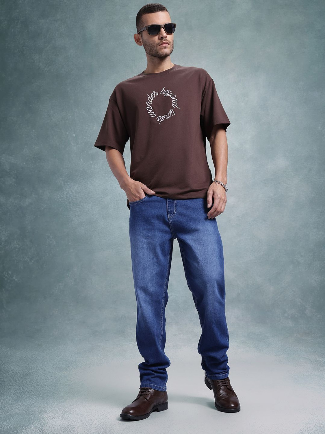 Image of Roadster Straight Fit Men Blue Jeans