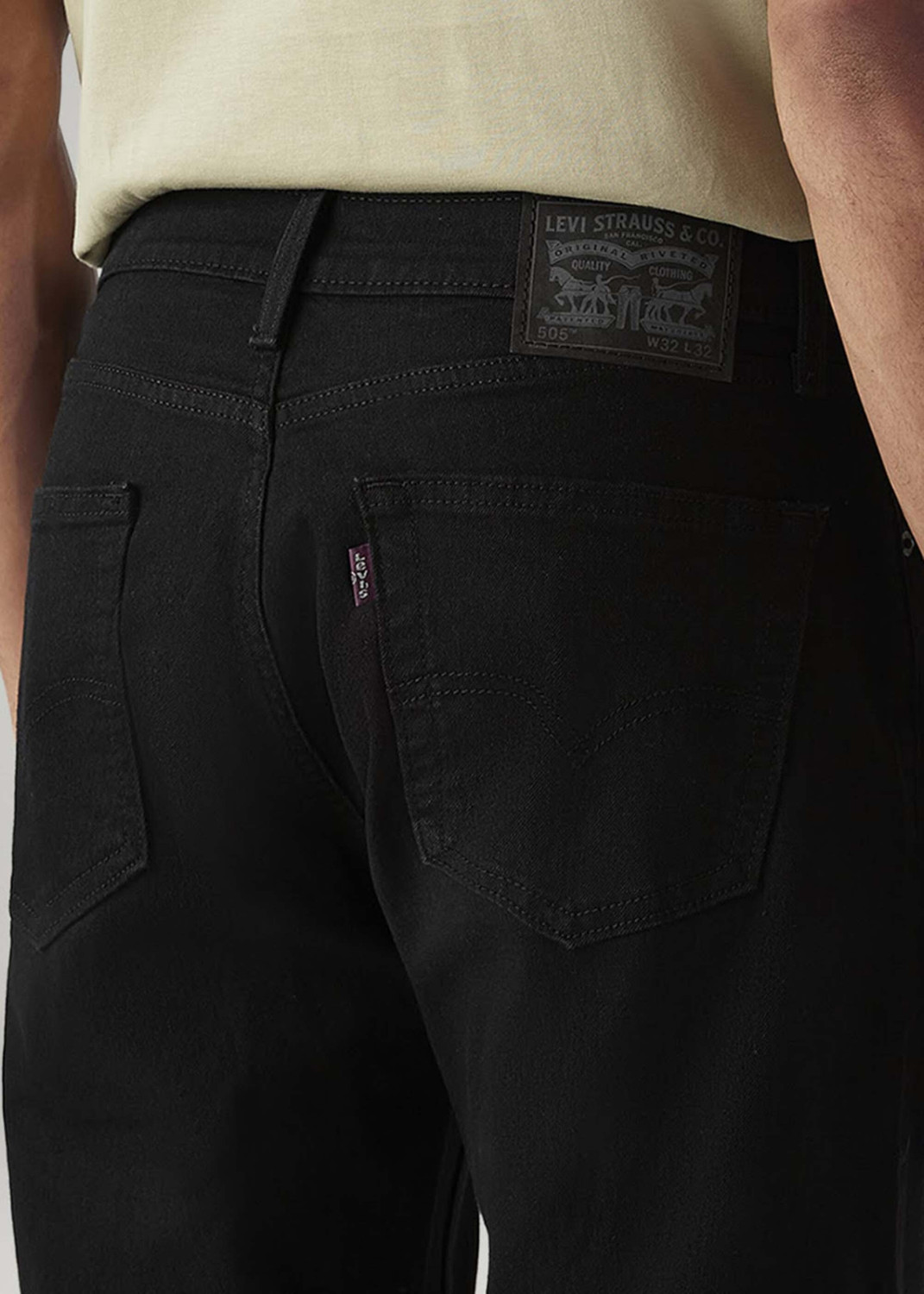 Image of LEVI'S Straight Fit Men Black Jeans