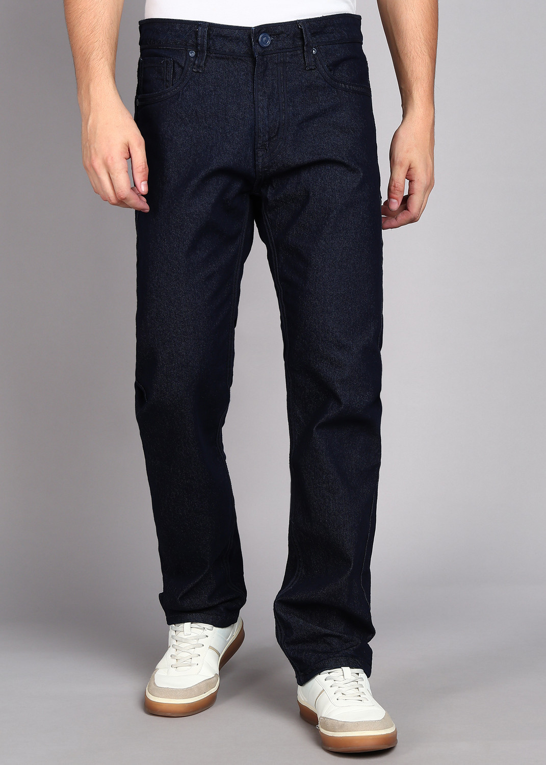 Image of INTEGRITI Men Regular Mid Rise Dark Blue Jeans