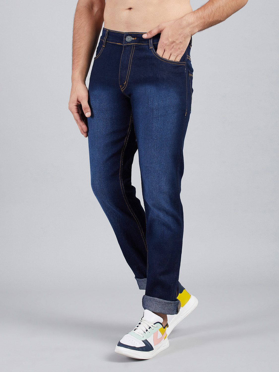 Image of STUDIO NEXX Slim Men Dark Blue Jeans
