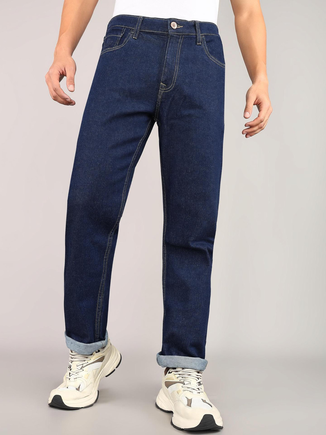 Image of AEROPOSTALE Straight Fit Men Dark Blue Jeans