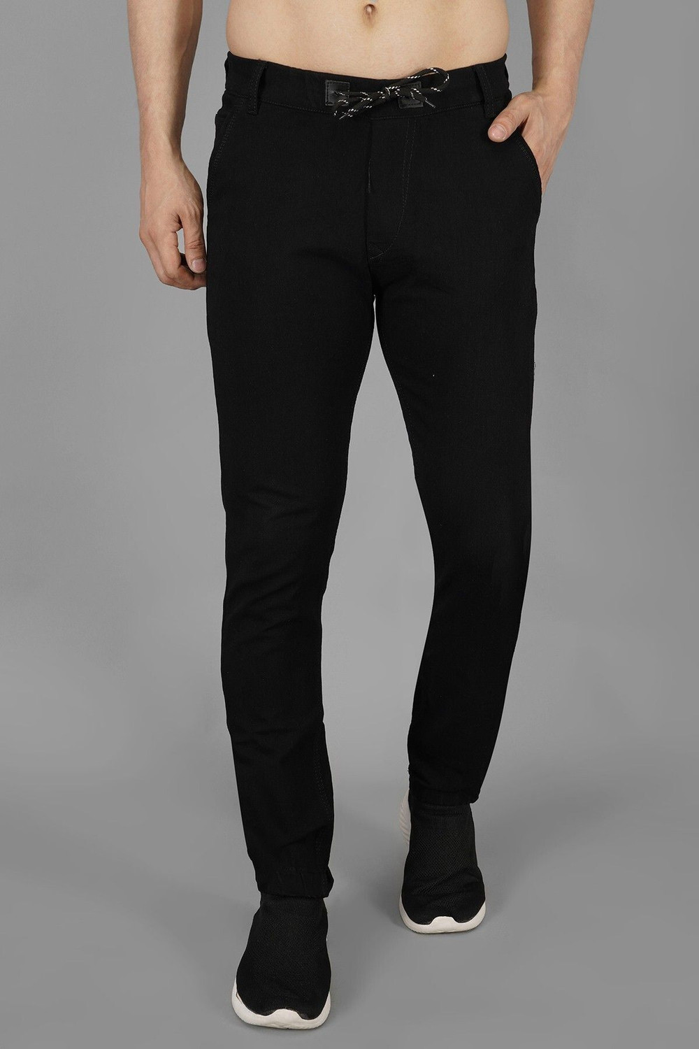 Image of NIVASU Jogger Fit Men Black Jeans