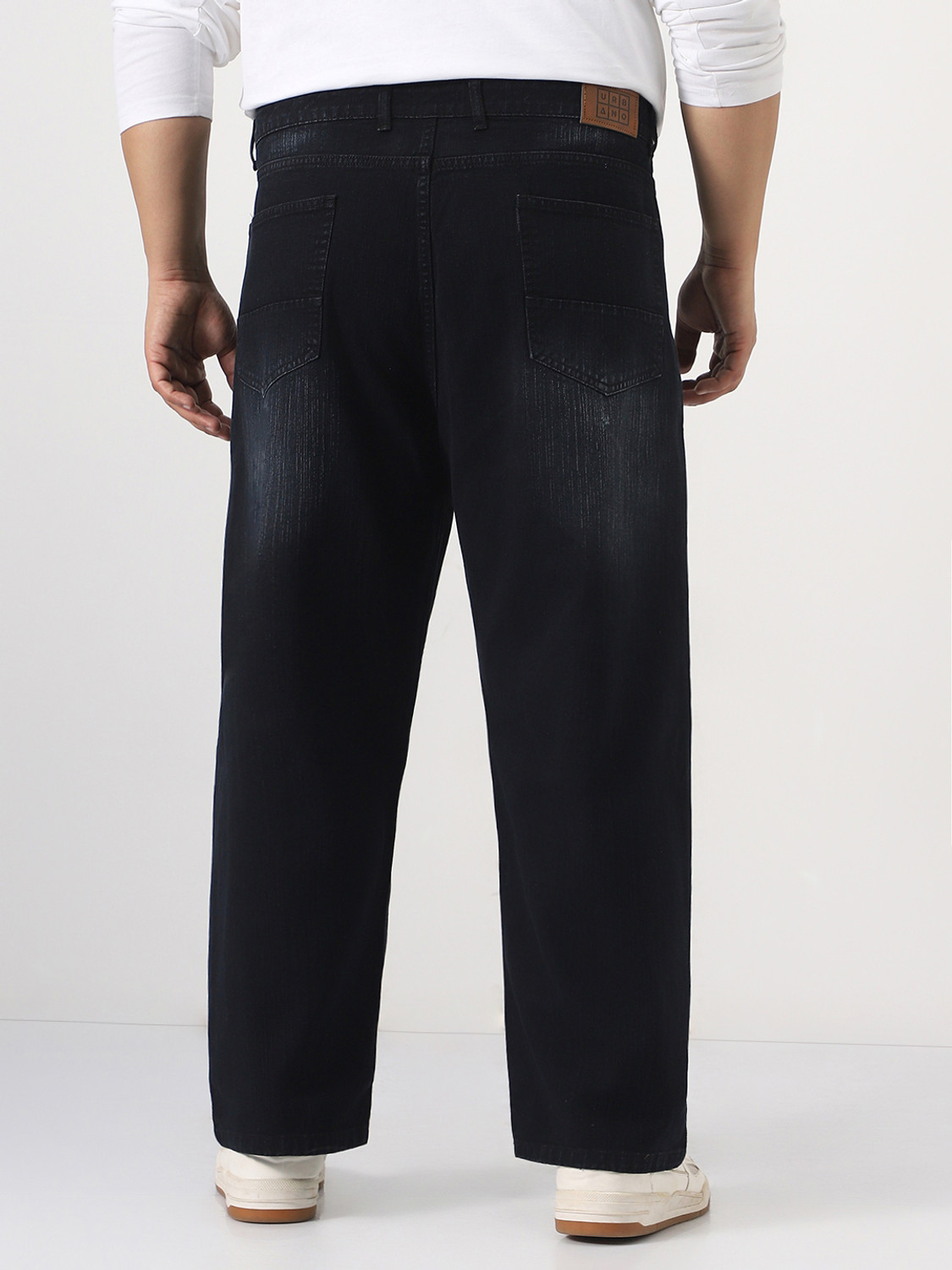 Image of Urbano Plus Loose Fit Men Black Jeans