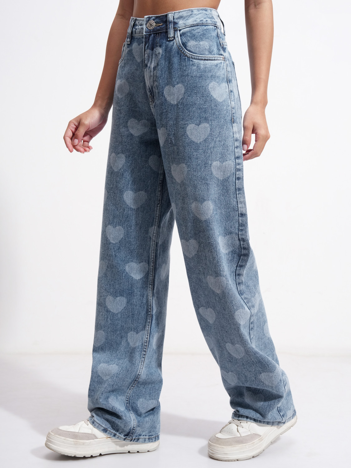 Image of Tokyo Talkies Loose Fit Women Blue Jeans