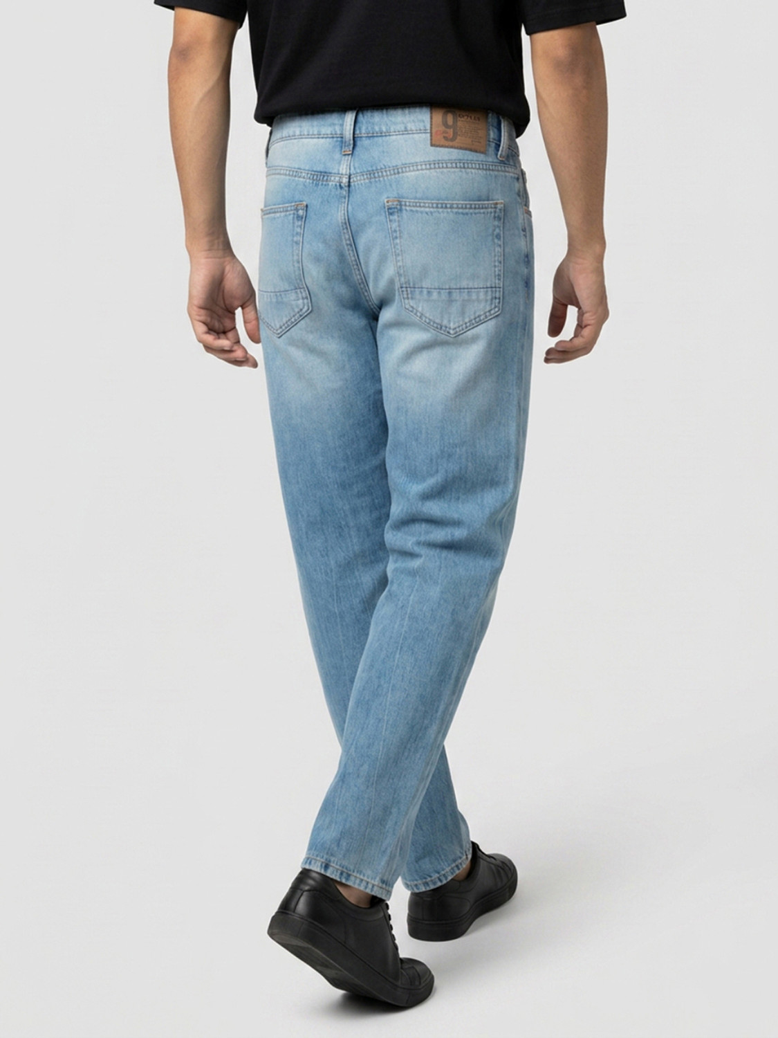 Image of Spykar Men Loose Fit Low Rise Blue Jeans
