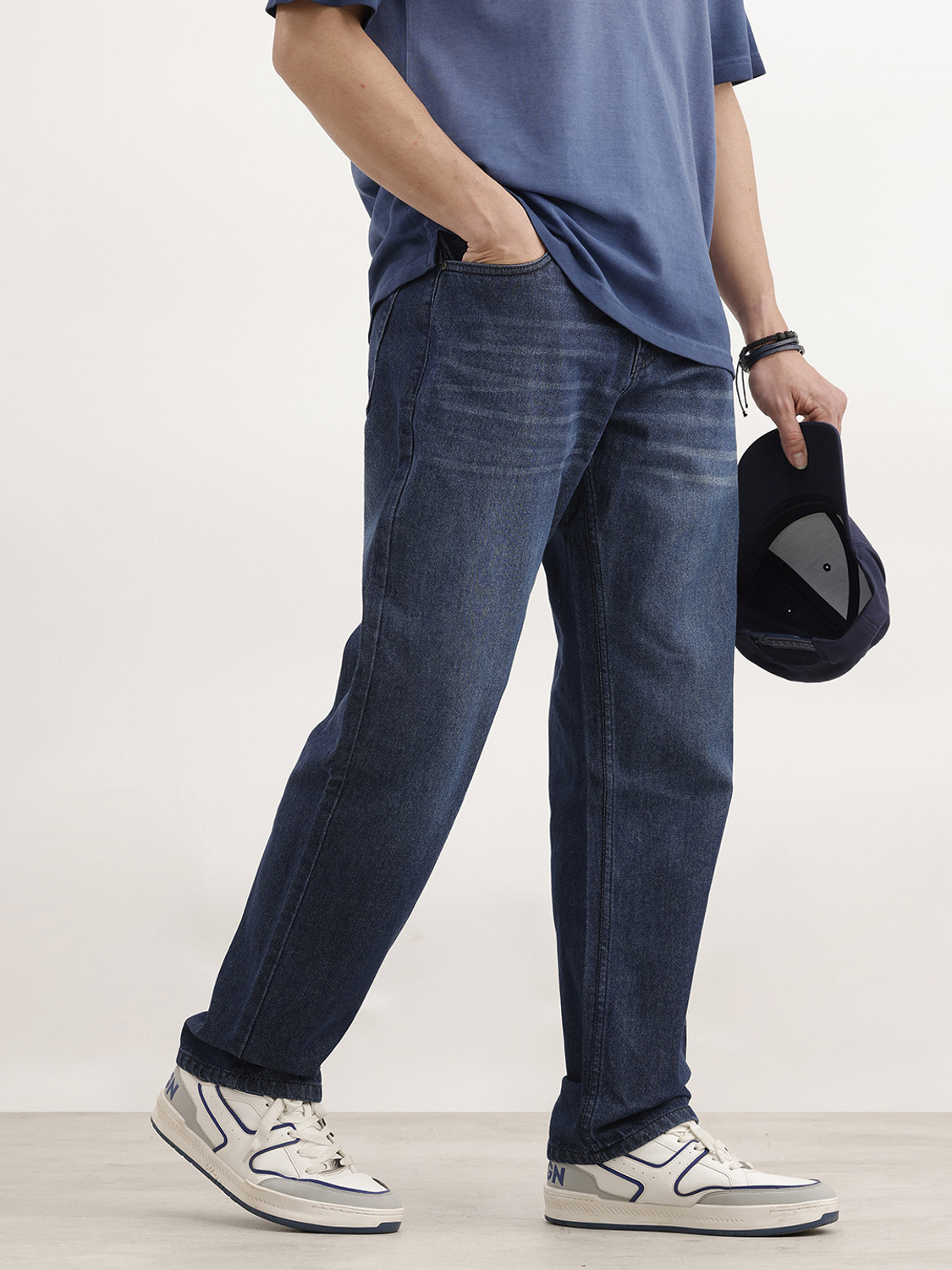 Image of WROGN Men Dark Blue Jeans