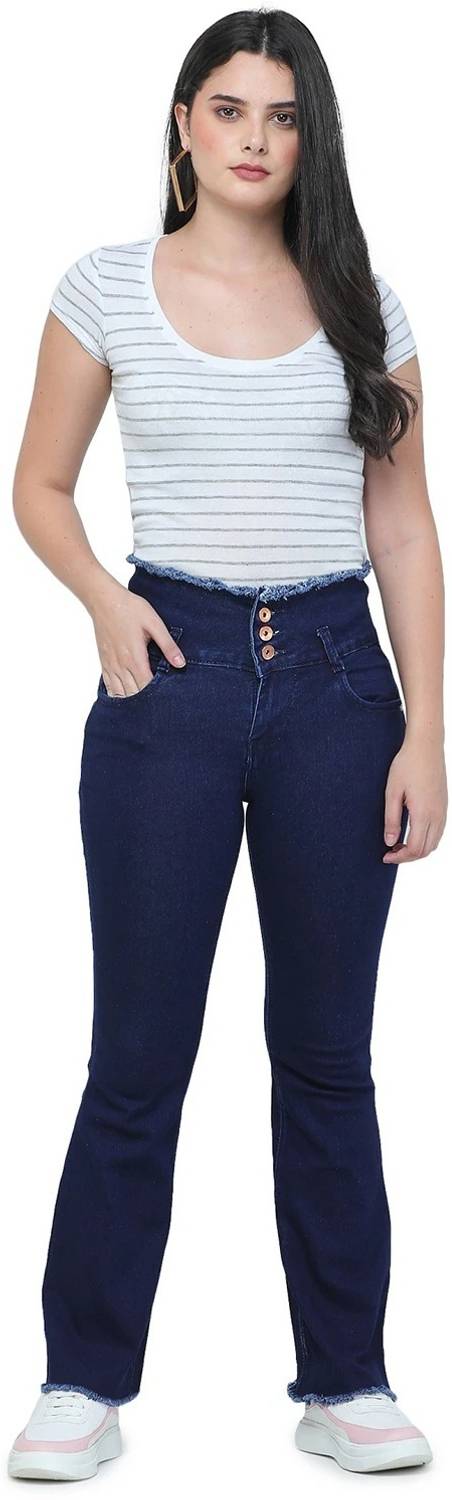 AADVI ENTERPRISE Boot-Leg Women Dark Blue Jeans