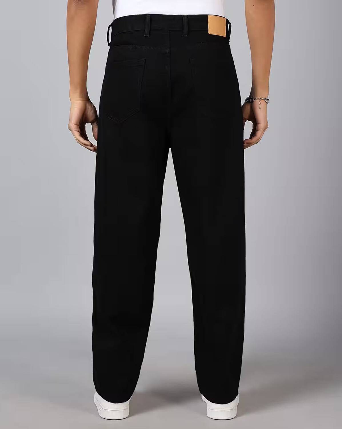 BOLD & BARE Straight Fit Black Jeans - Image 2