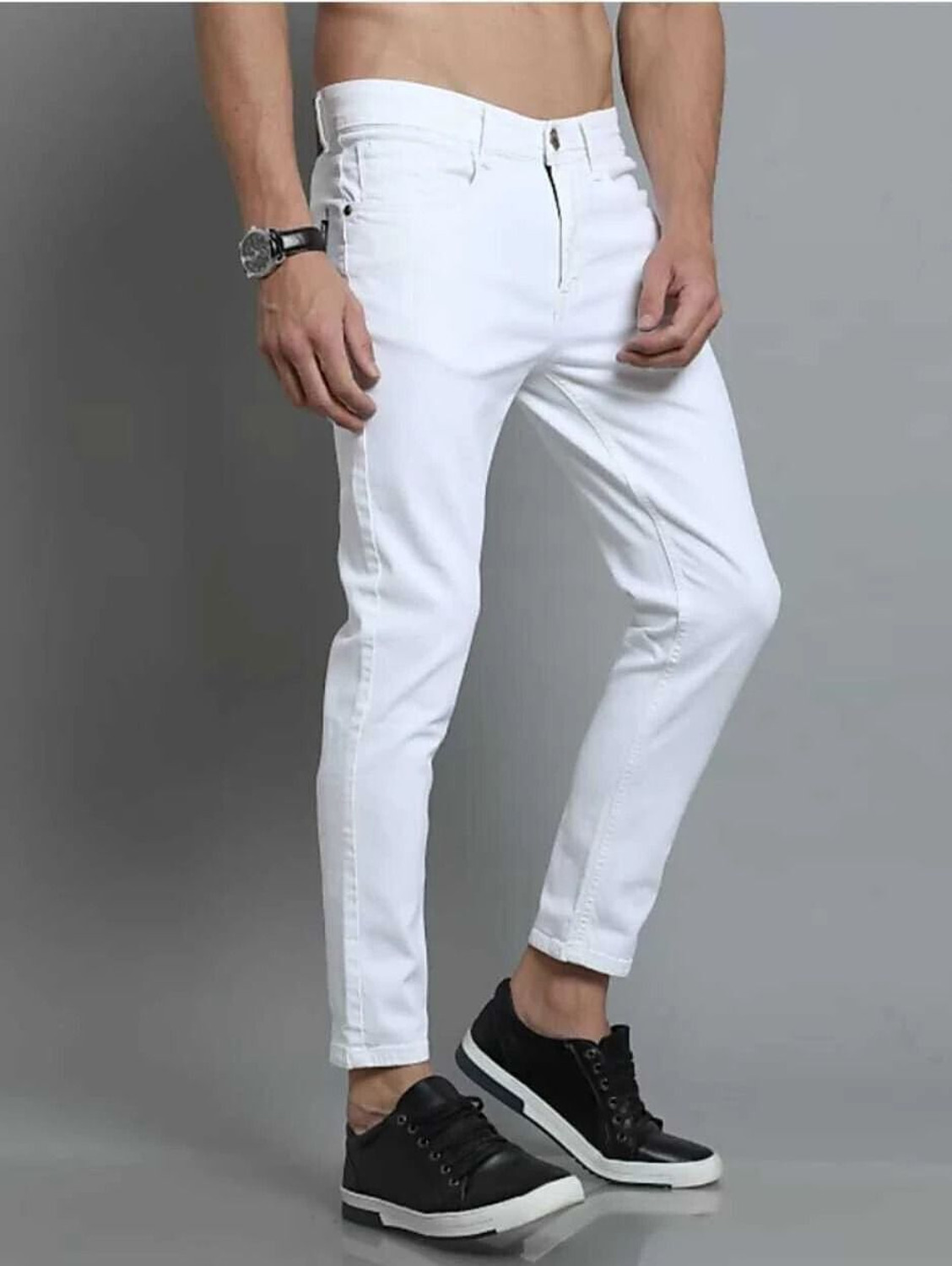 Image of hotlist Regular Men White Jeans