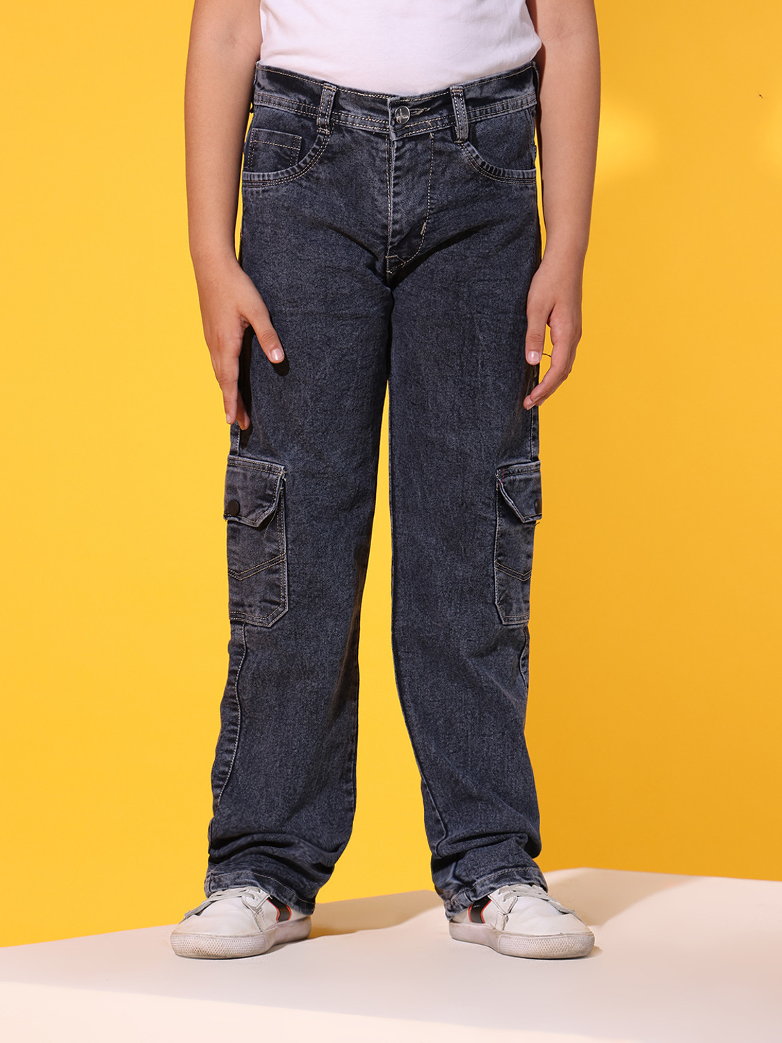 Image of KILLER Boys Regular Mid Rise Grey Jeans