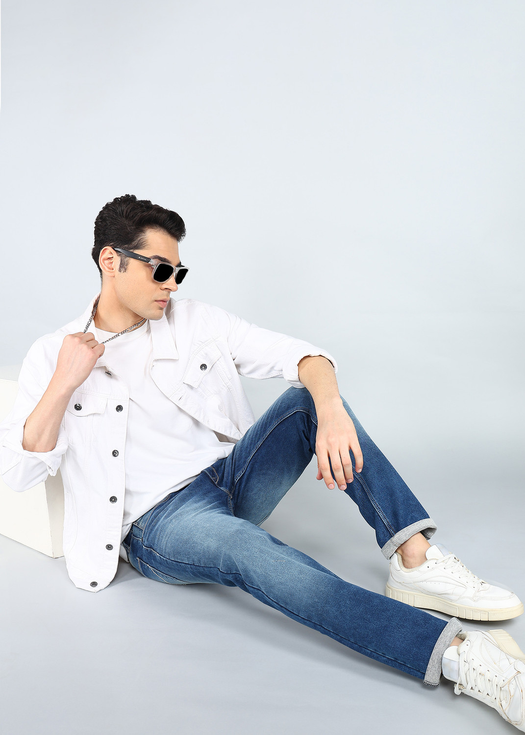 Image of Pepe Jeans Tapered Fit Men Blue Jeans