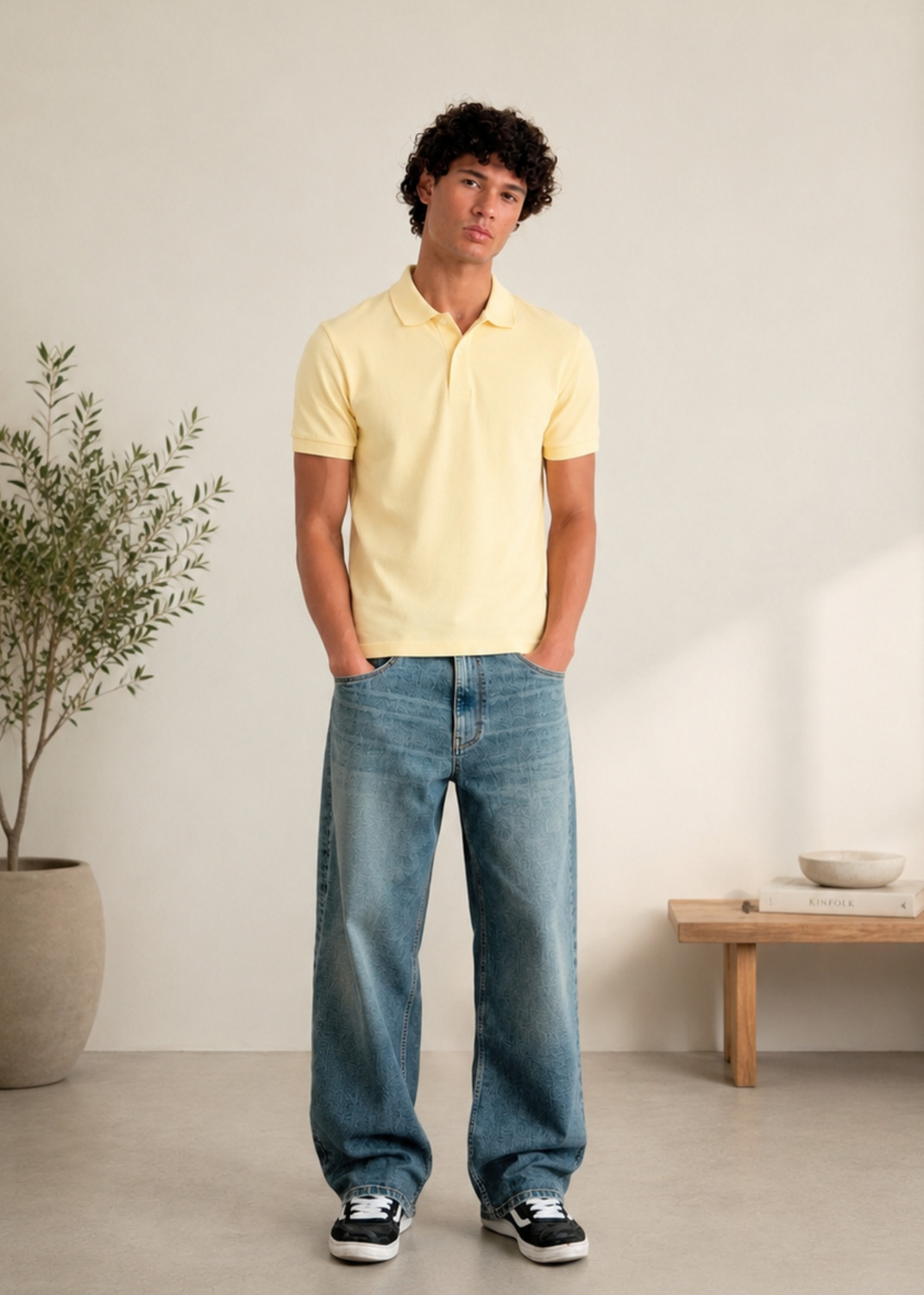 Image of Freakins Baggy Fit Men Blue Jeans