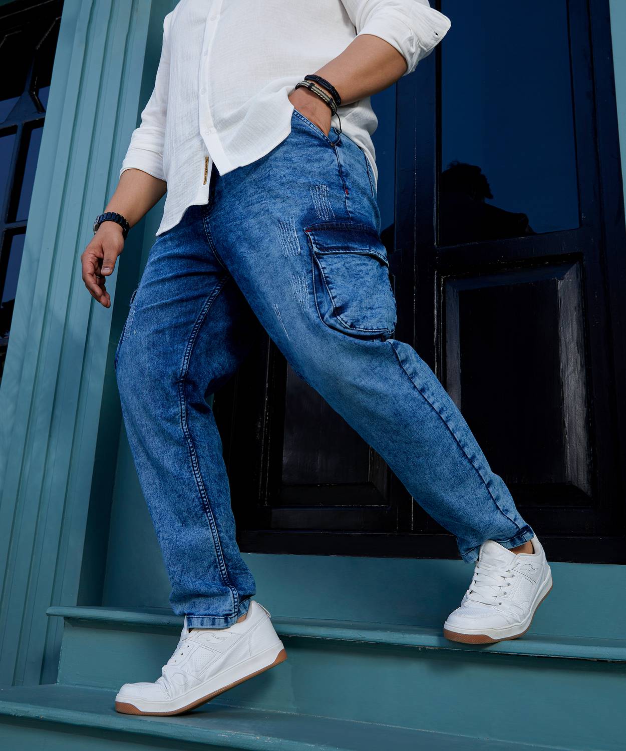 Instafab Plus Regular Men Blue Jeans - Image 2