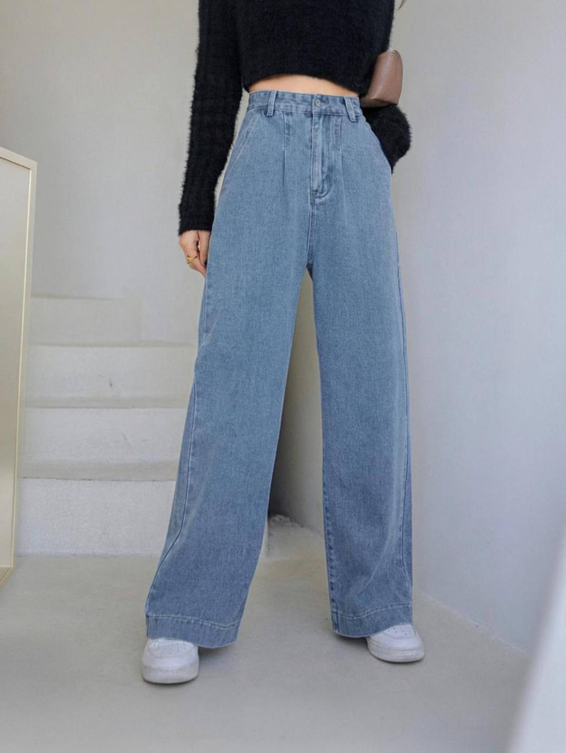 AngelFab Straight Fit Women Light Blue Jeans