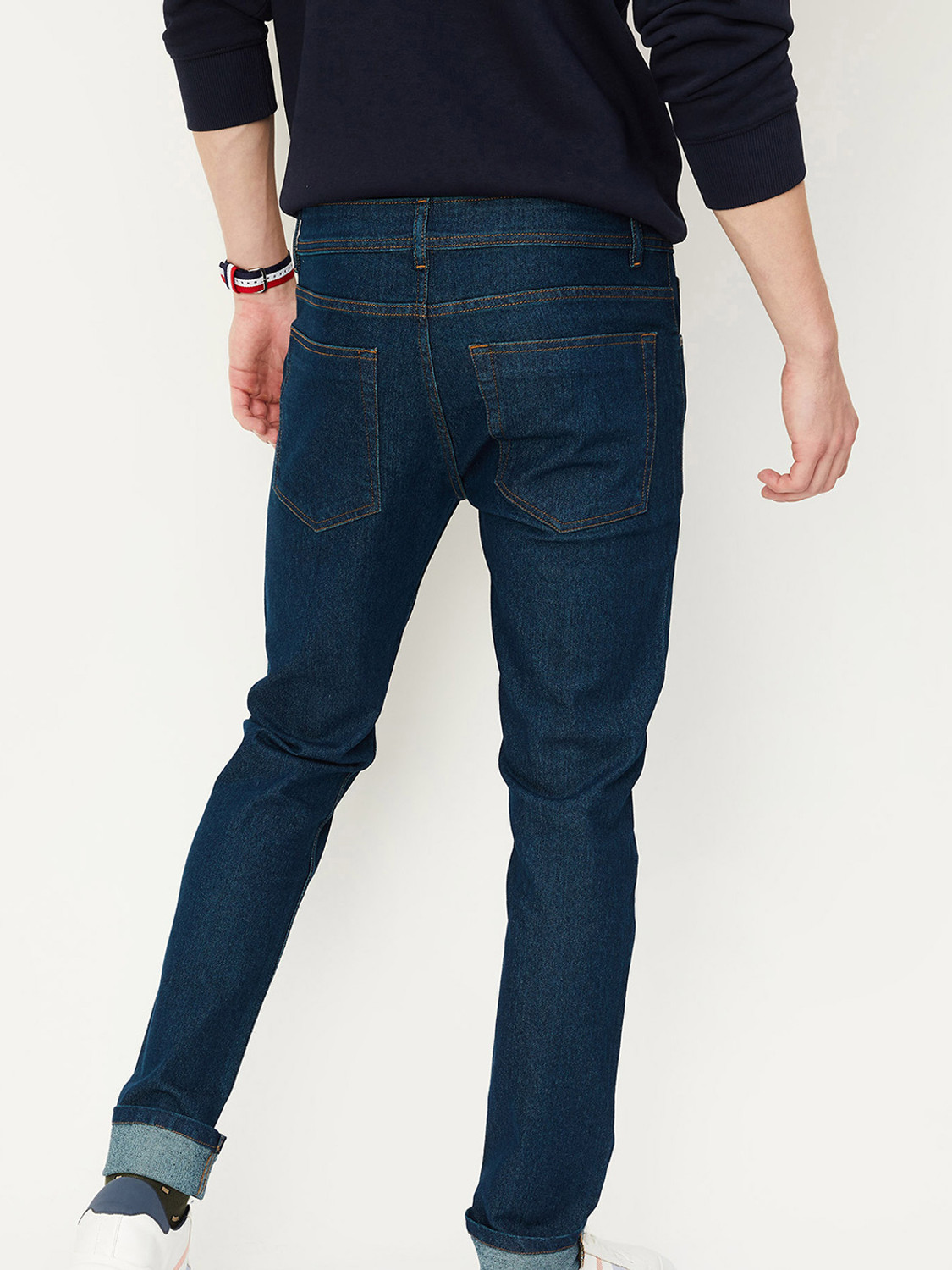 Image of MAX Men Skinny Mid Rise Blue Jeans