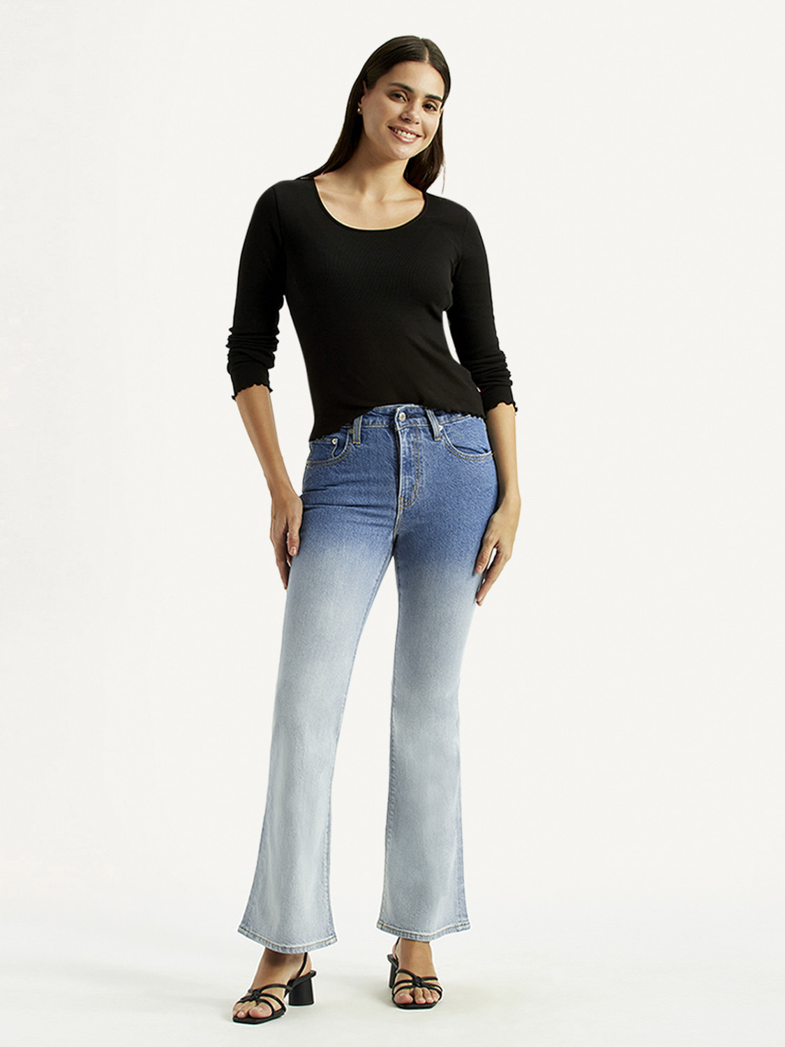 Image of LEVI'S Flared Women Blue Jeans