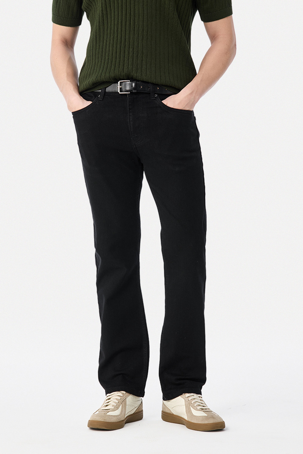 Image of Snitch Straight Fit Men Black Jeans