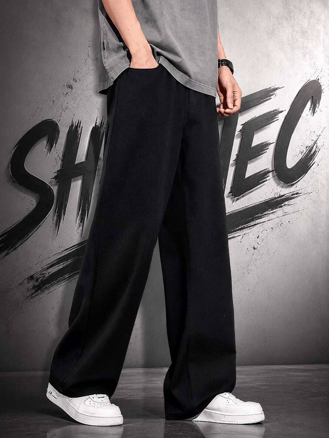 BOLD & BARE Black Straight Fit Men Jeans - Image 1