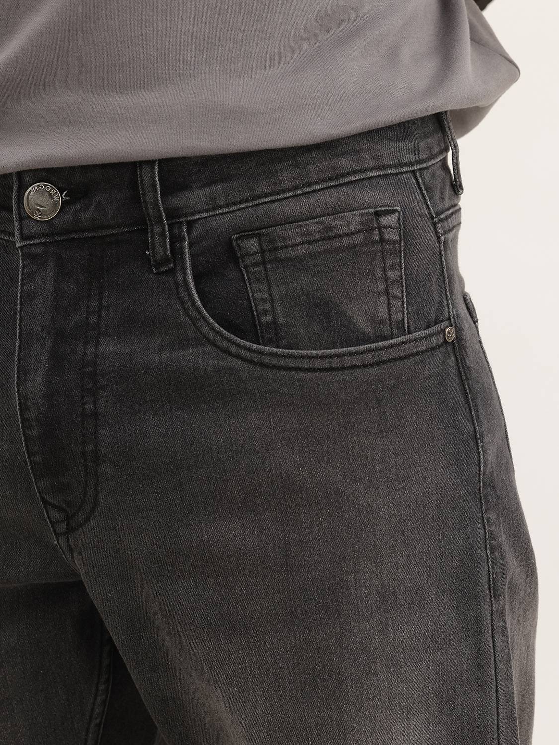 WROGN Straight Fit Grey Jeans - Image 5