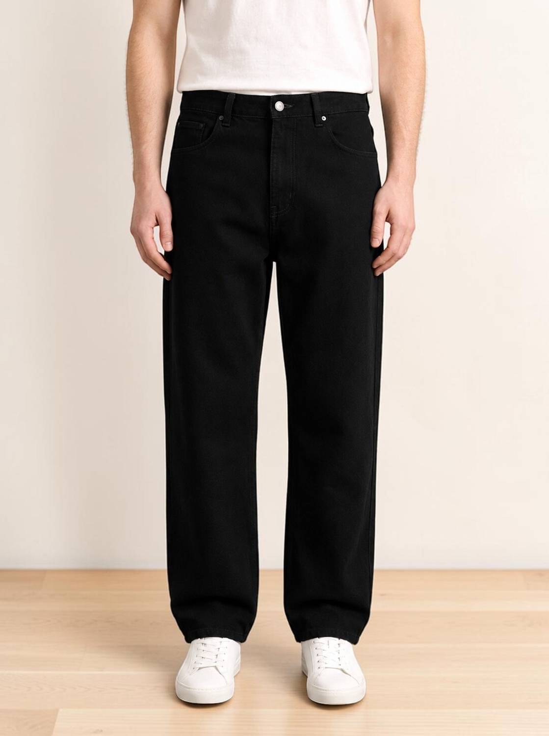 ZAYSH Loose Fit Men Black Jeans - Image 1
