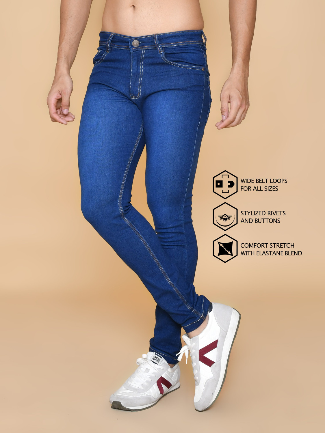 Image of RASSO Slim Men Blue Jeans