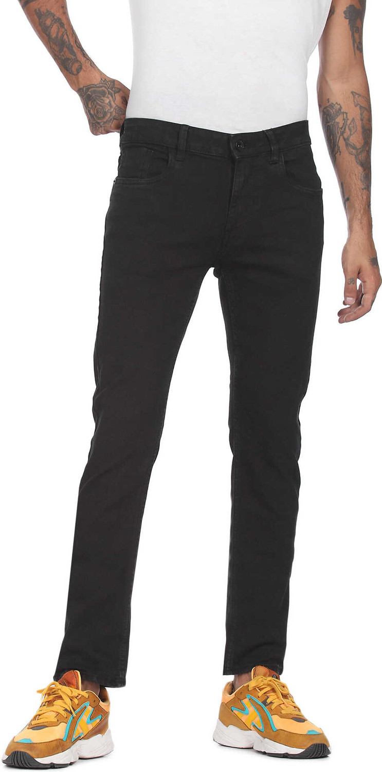 Image of FLYING MACHINE Slim Men Black Jeans