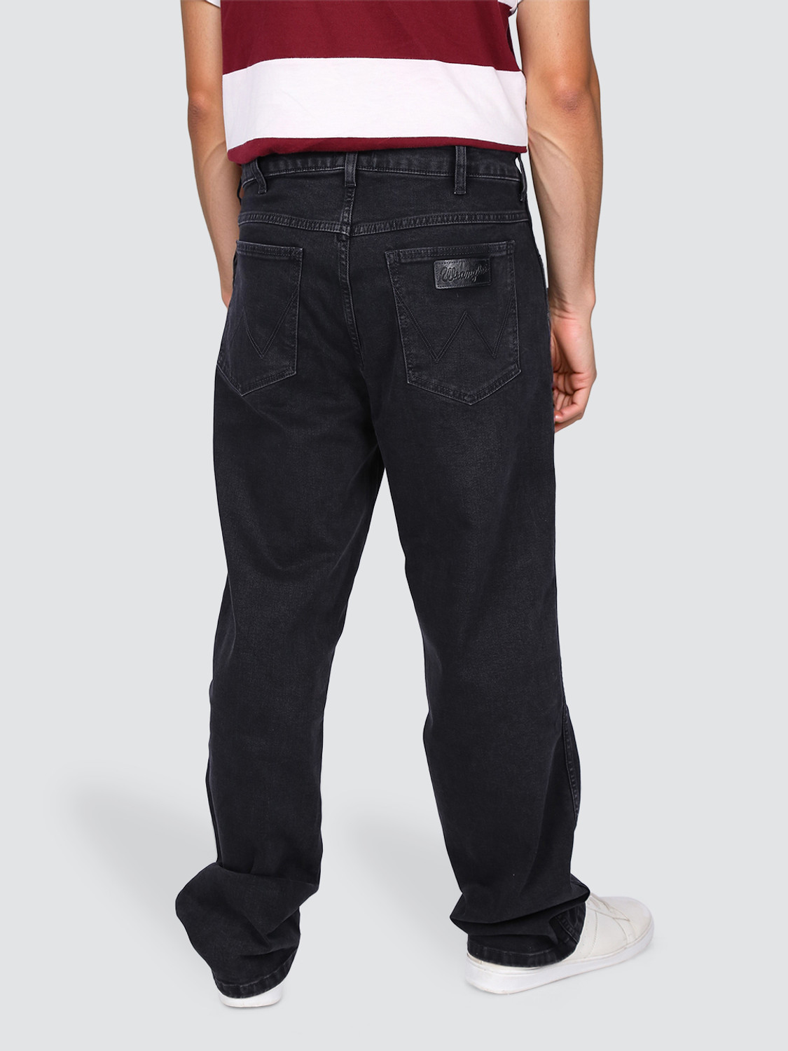 Image of Wrangler Straight Fit Men Black Jeans