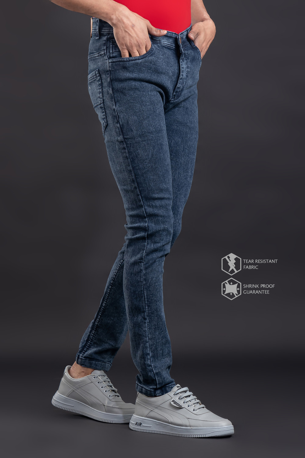 Image of METRONAUT Slim Men Dark Grey Jeans