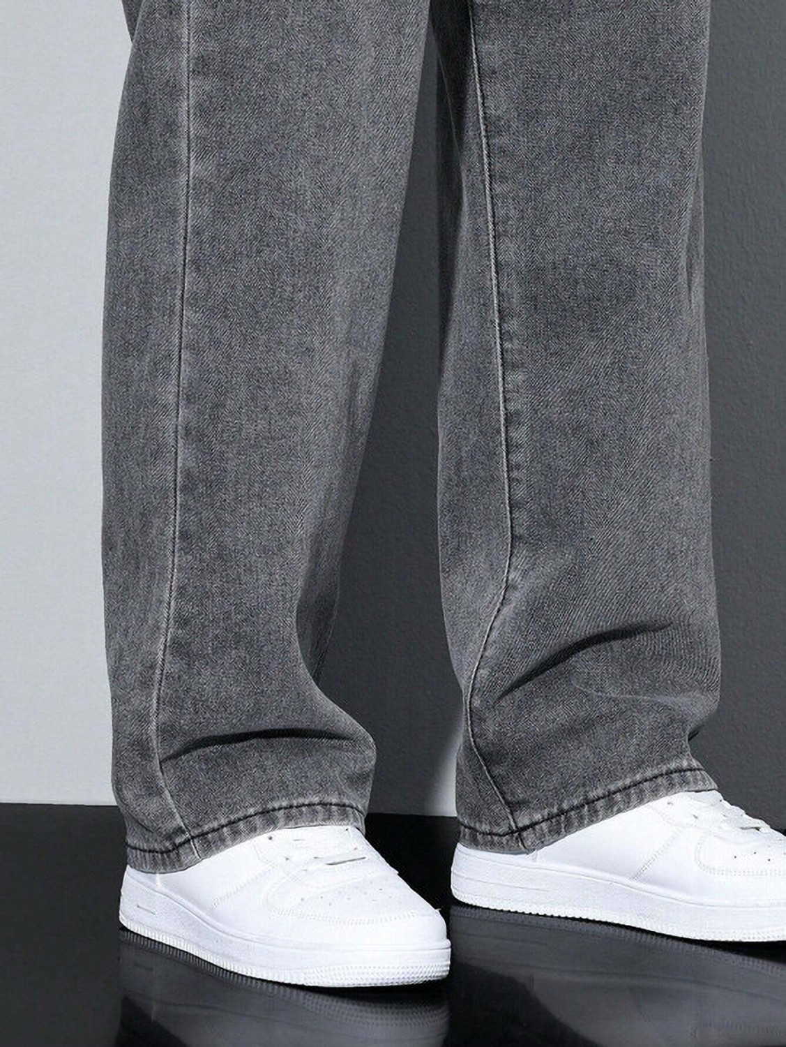 Image of BREXX Straight Fit Men Grey Jeans