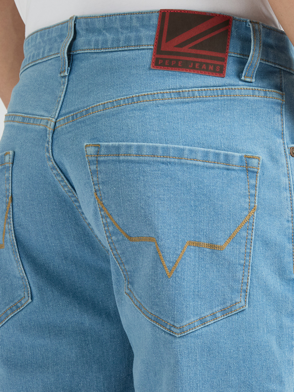 Image of Pepe Jeans Straight Fit Men Blue Jeans