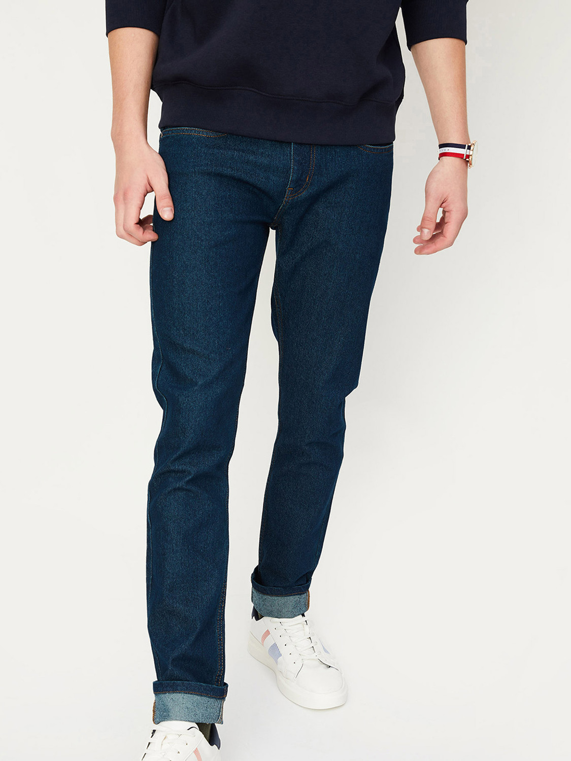 Image of MAX Men Skinny Mid Rise Blue Jeans