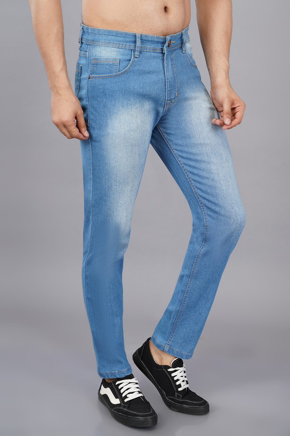 Image of NIVASU Slim Men Light Blue Jeans